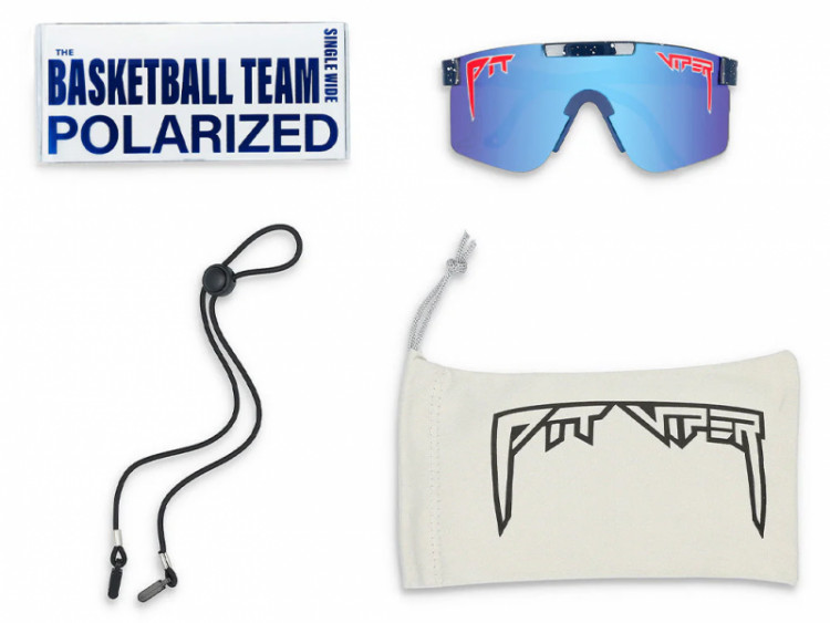 Pit Viper The Basketball Team Original Wide Sunglasses - Polarized Blue Lens