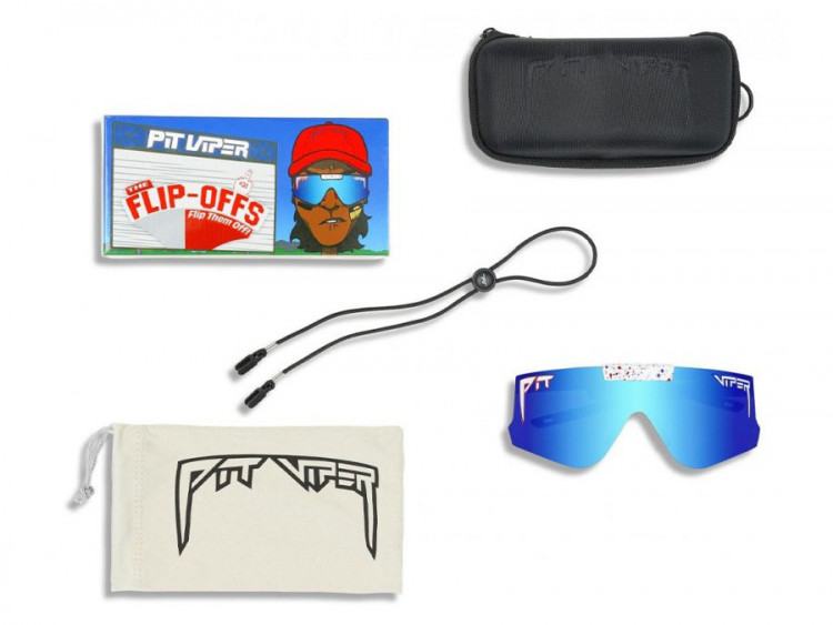 Pit Viper The Merika Flip-Offs Sunglasses Polarized Blue Lens