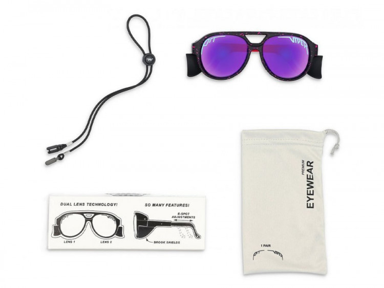 Pit Viper The Ignition Exciters Sunglasses Polarized Z87+ Purple Lens