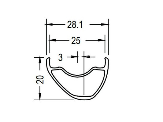 RACE FACE ARC OFFSET RIM 25mm 29" 32H