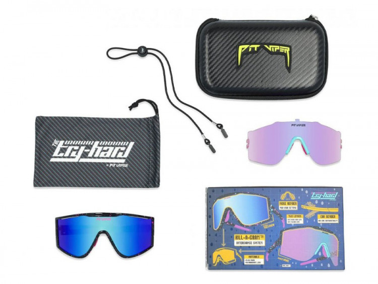 Pit Viper The Midnight Try-Hard Sunglasses Blue Lens