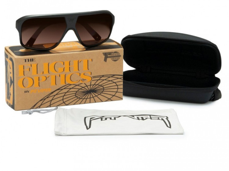 Pit Viper The Exec Flight Optics Sunglasses Brown Fade Lens