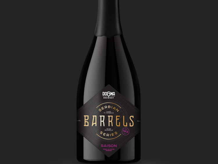 DOGMA Bottle Serbian Barrels Series #3 – Saison On Mixed Berries 8% ABV. 750 ml.