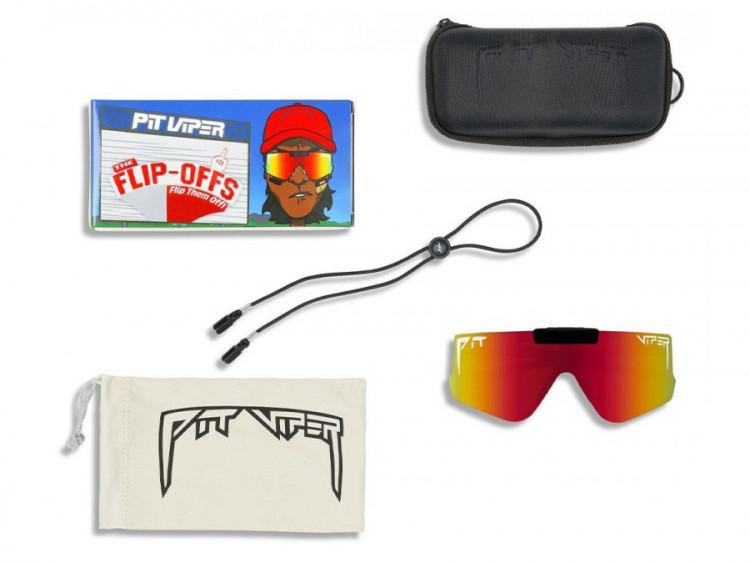 Pit Viper The Exec Flip-Offs Sunglasses Polarized Rainbow Lens