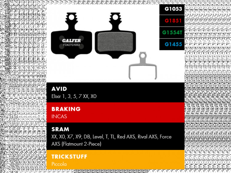 GALFER BIKE FD427G1455 ROAD Brake Pad