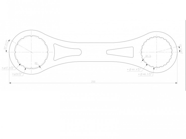 BLACK PEAK FR1224 BOTTOM BRACKET WRENCH