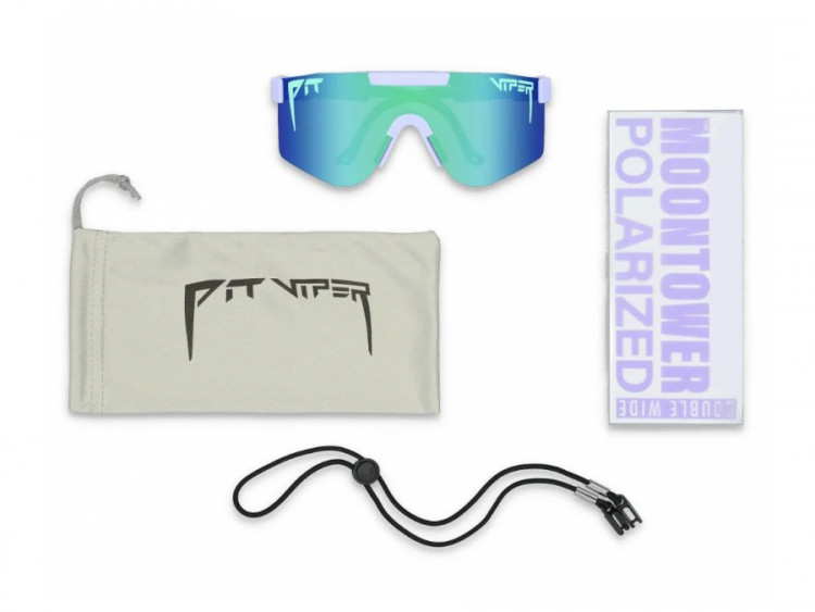 Pit Viper The Moontower Original Wide Sunglasses - Polarized Blue-Green Lens