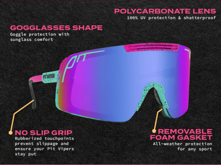 Pit Viper The Artificial Synthesizer Sunglasses Blue/Purple Lens
