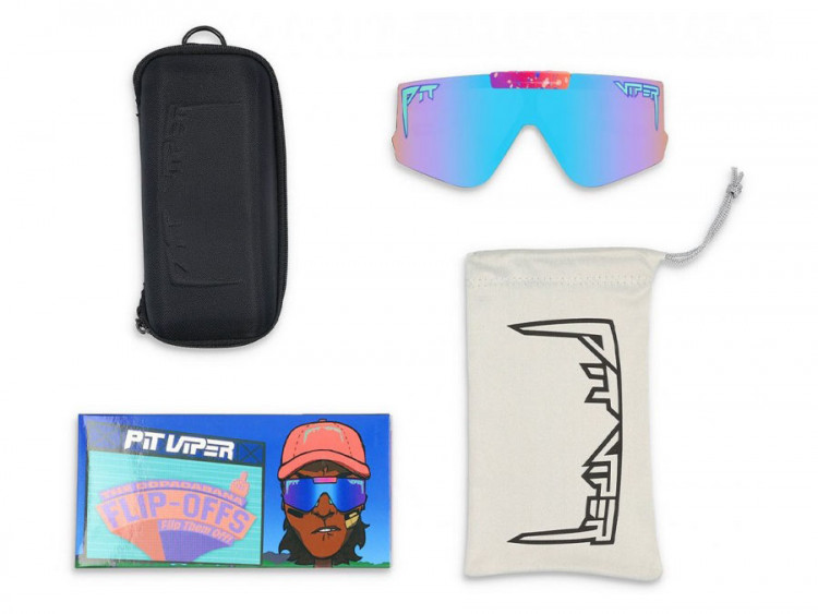 Pit Viper The Copacabana Flip-Offs Sunglasses Blue-Purple Lens