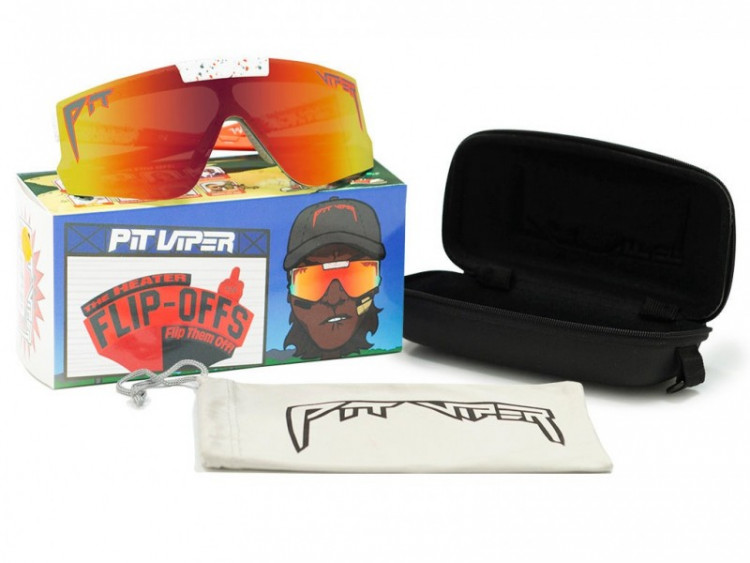 Pit Viper The Heater Flip-Offs Sunglasses Red Lens