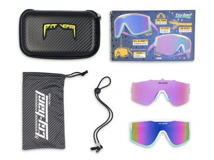 Pit Viper The Bonaire Breeze Try-Hard Sunglasses Blue-Purple Lens