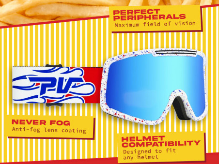 Pit Viper The Greybird French Fry Goggle Pink Lens Large