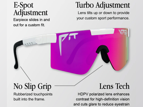 Pit Viper The Exec Original 2.0 Wide Sunglasses HDPV Polarized Pink Lens