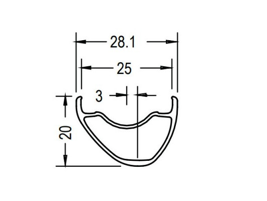 RACE FACE ARC OFFSET RIM 25mm 29" 28H